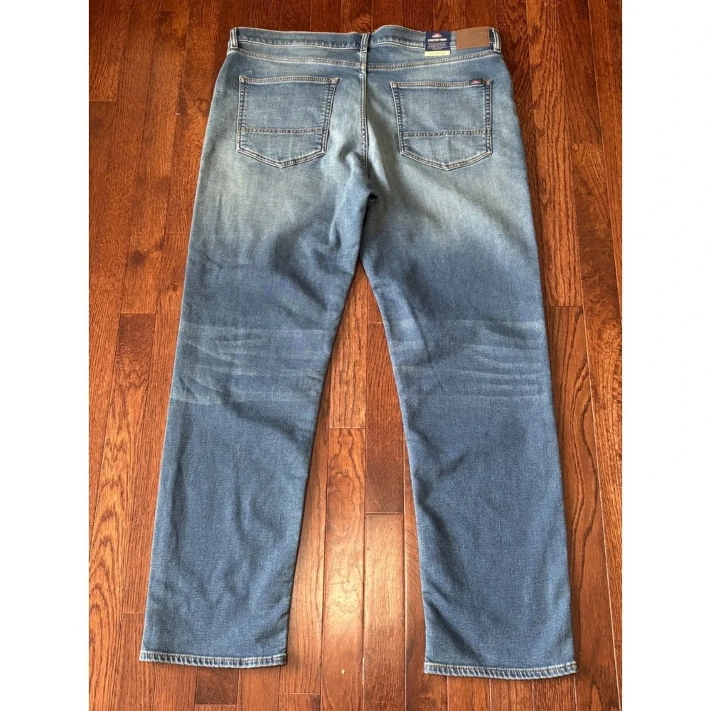 Faherty Stretch Terry Jeans Mens 38x32 Indigo Blue Straight Leg MBC0025 NEW